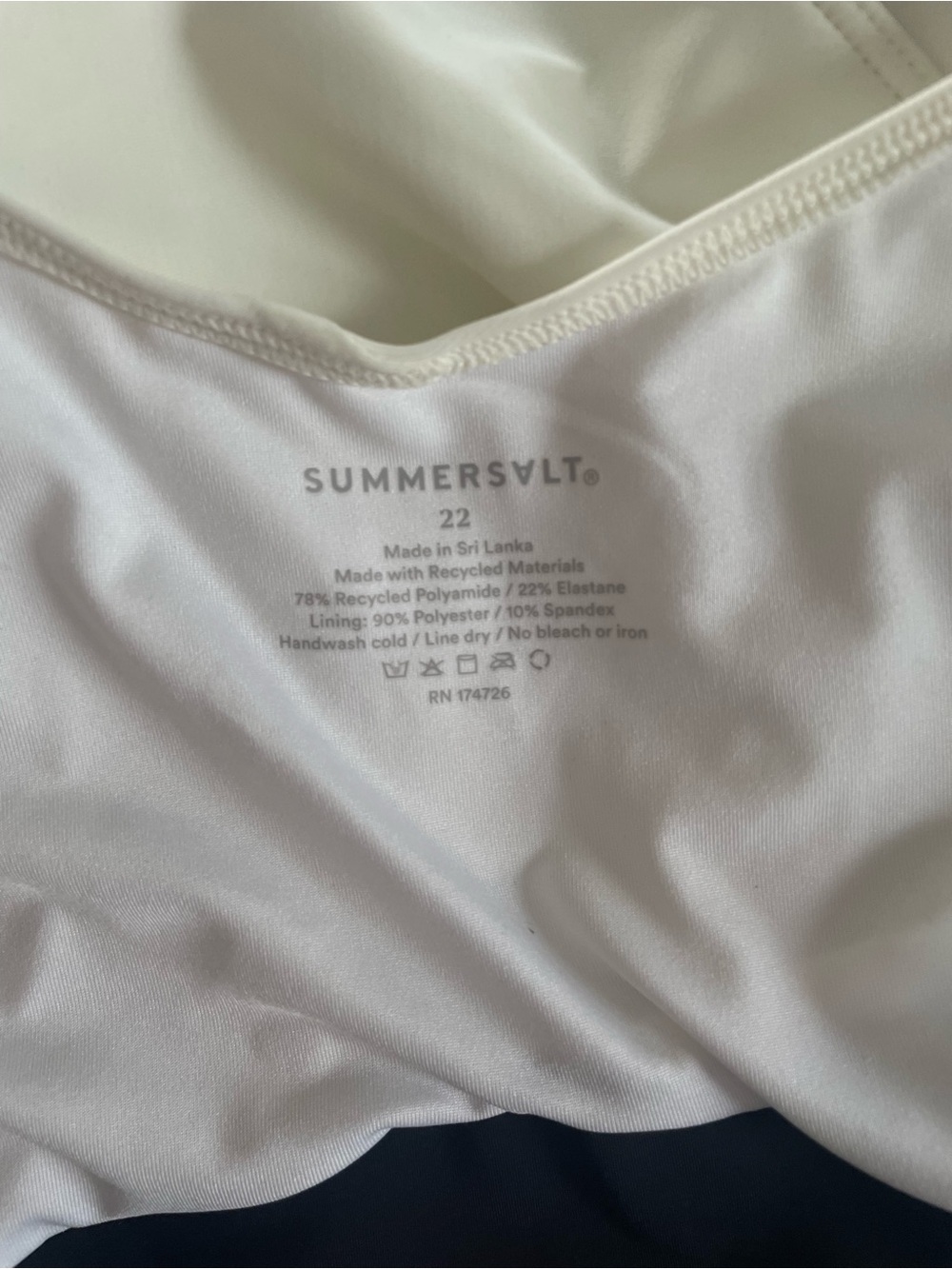 NWT Summersalt The Perfect Wrap One-Piece Swimsuit Cream + Black - Picture 6 of 11